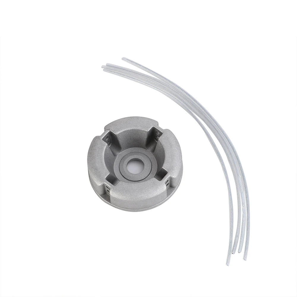 Nylon Steel Lawn Mower Head Replacement Trimmer Line 4pcs Metal Parts