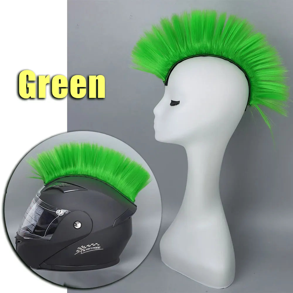 Helmet Wig Synthetic Cockscomb Decoration for Motocross Full Face Helmet