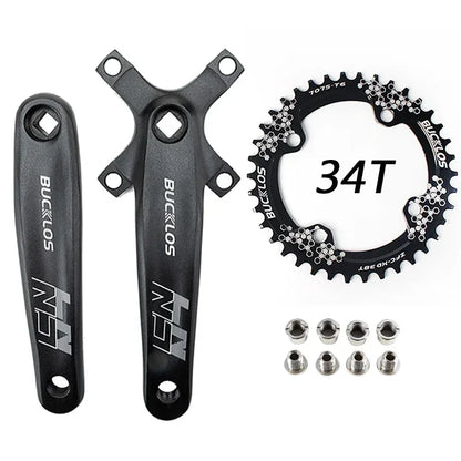 MTB Bike Crankset 170mm Narrow Wide Chainring Bucklos Single Arm