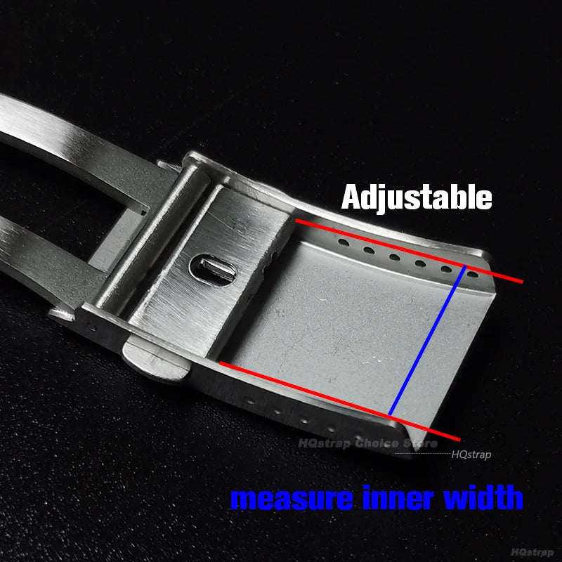 Stainless Steel Deployment Clasp for Seiko Watch Band 18mm 20mm 22mm Silver