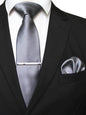 Suits Necktie Clip 8cm Mens Slim Solid Classic Wedding Party Ties