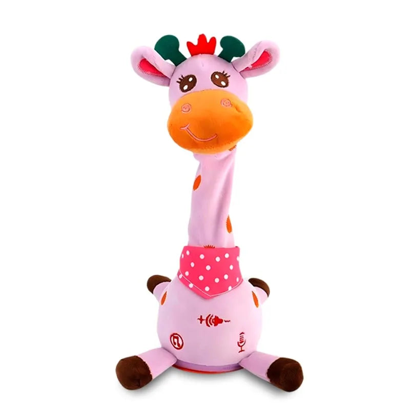 Dancing Talking Giraffe Toy Plush with 10 Songs Adjustable Volume Repeating