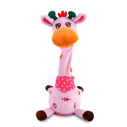 Dancing Talking Giraffe Toy Plush with 10 Songs Adjustable Volume Repeating