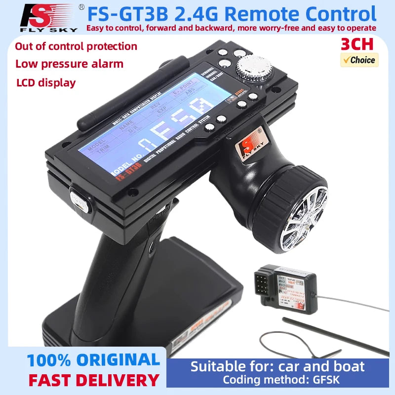 Flysky RC System Controller 3CH Transmitter & GR3E Receiver for Car Boat