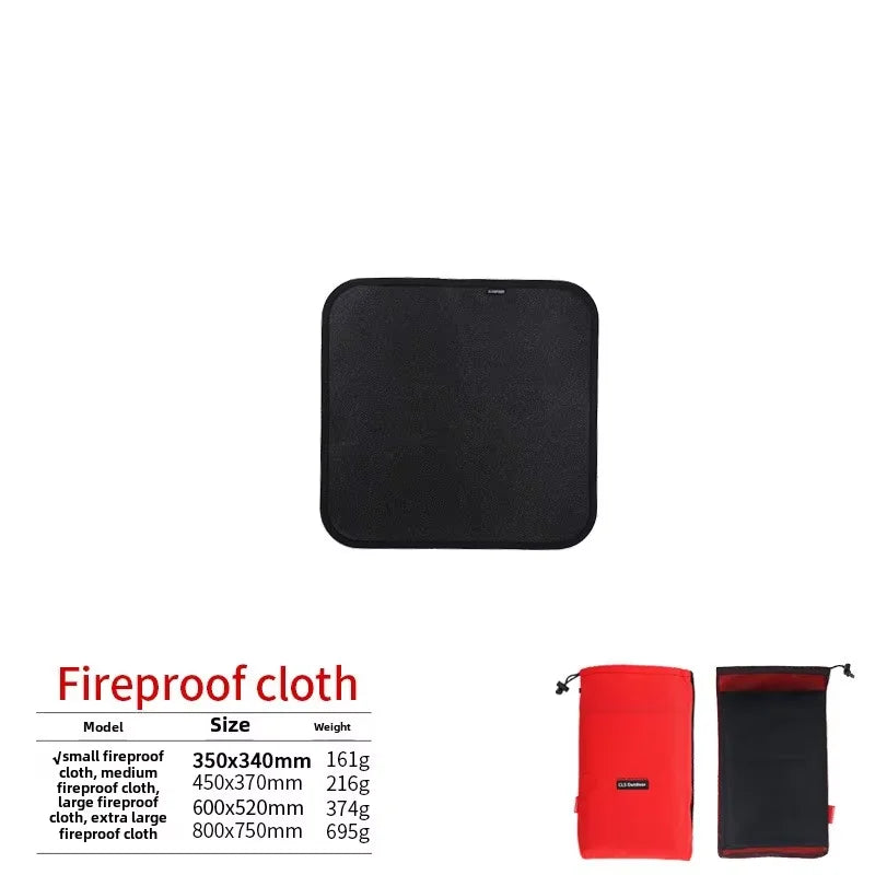 Outdoor Camping Fireproof Cloth BBQ Insulation Mat Flame Retardant Fiberglass Pad
