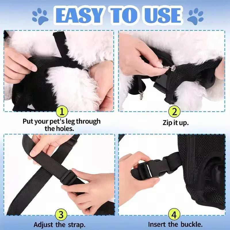 Breathable Mesh Pet Carrier Backpack for Dog Cat Travel Hiking