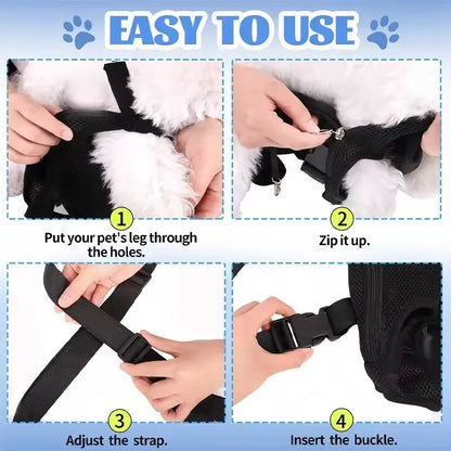 Breathable Mesh Pet Carrier Backpack for Dog Cat Travel Hiking