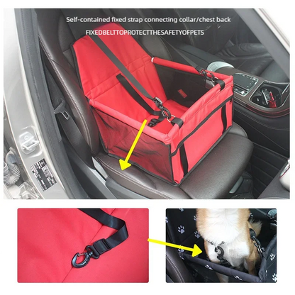 Dog Car Seat Cover Hammock Foldable Pet Basket Harness Travel Safety