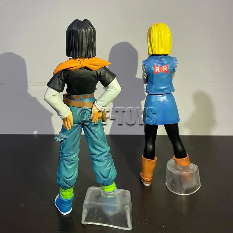 24CM Anime Dragon Ball Z Android 17 18 Figure Android 18 PVC Action Figures Collection Model Toys for Children Christmas Gifts-EXPROTAS
