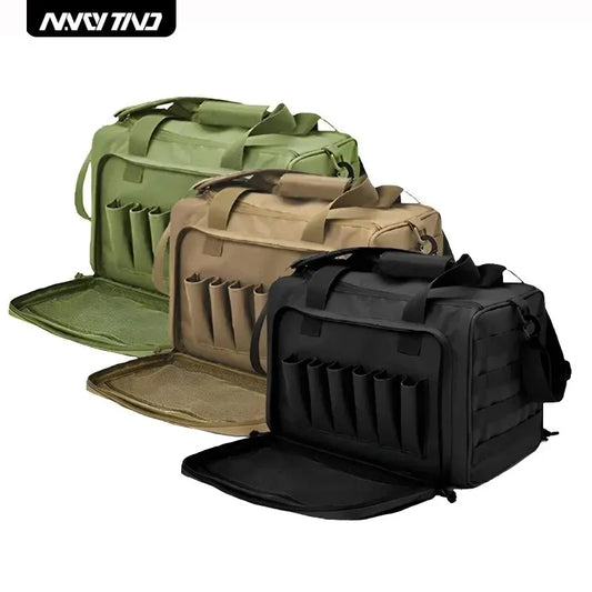 Gun Range Storage Bag Molle System Outdoor Hunting Accessory Nylon Gun Tactical Case Bags Pistol Tool Shoulder Pack Sniper Black-EXPROTAS