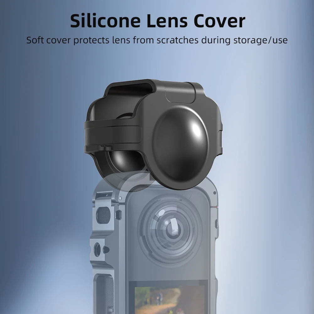 Flymile X5 Metal Cage Case for Insta360 X5 Aluminum Frame Lens Cover