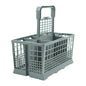 Foldable Cutlery Holder Dishwasher Basket Universal Utensil Storage Grey