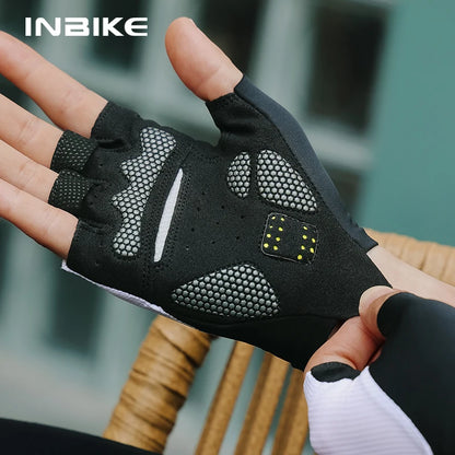 INBIKE Half Finger Cycling Gloves Padded Palm MTB Road Bike Summer Men