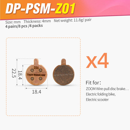 Sintered Metal Brake Pads for Ninebot F20-F40 M365 Pro Pro2 E-Scooter