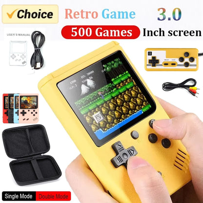 Retro Mini Handheld Game Console 8 Bit 3.0 Inch Portable Player 500 Games