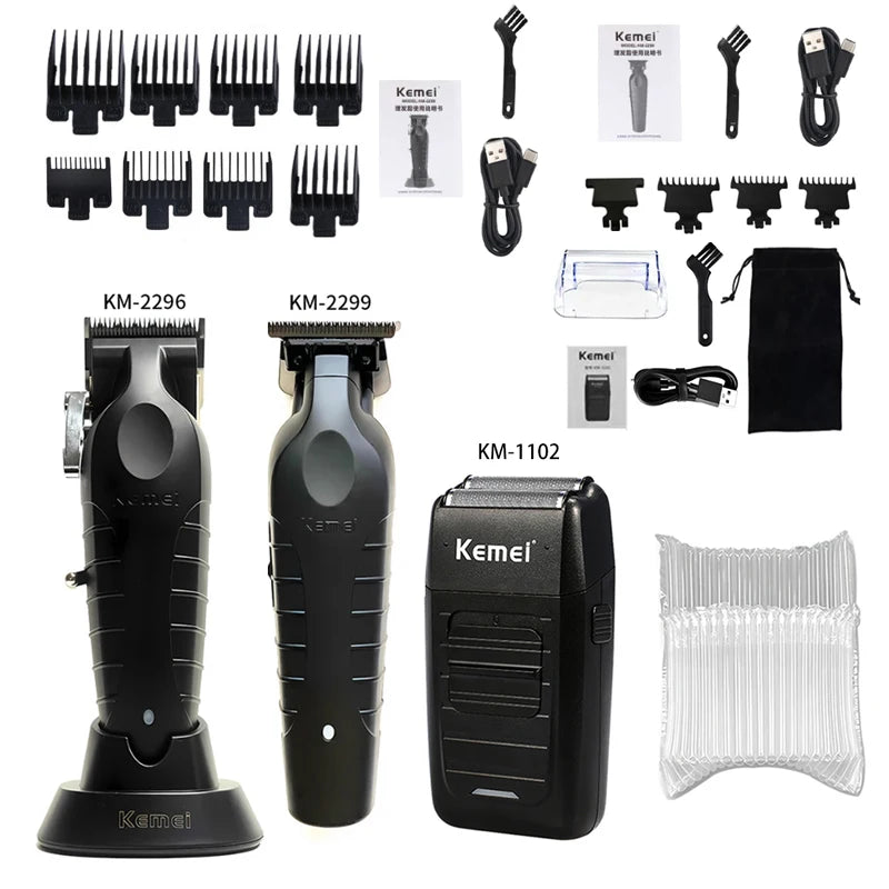 Kemei Hair Clipper Professional Cordless Trimmer Electric Shaver Beard Machine