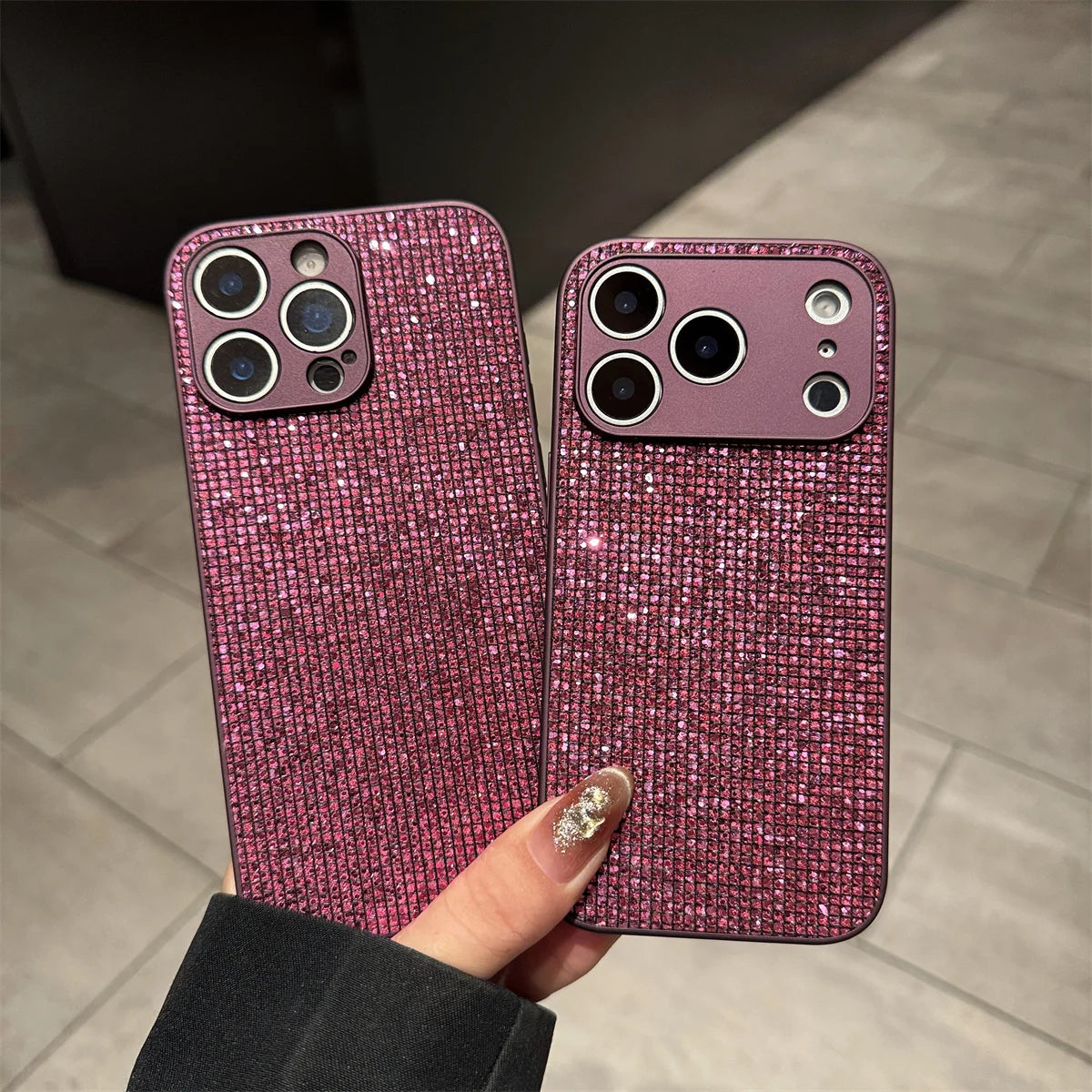 Glitter Starry Sky Diamond Case for iPhone XR-17 Air Pro Max Rhinestone Cover