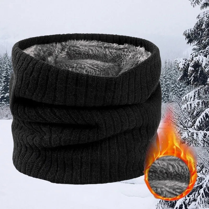 Winter Knitted Scarf Women Neck Warm Cashmere Snood Soft Wool Wrap