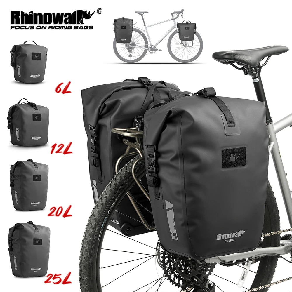 Bicycle Rear Rack Waterproof Pannier Bag Bike Seat Trunk Storage Pack