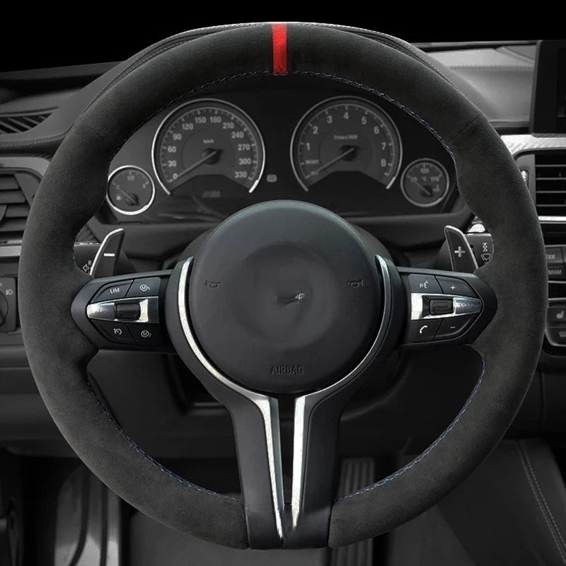 Car Steering Wheel Cover Anti-Slip  Suede Leather For BMW M Sport 1 Series F20 M135i M140i M235i M240i X1 F21 F48 X2 F39 X3 F25-EXPROTAS