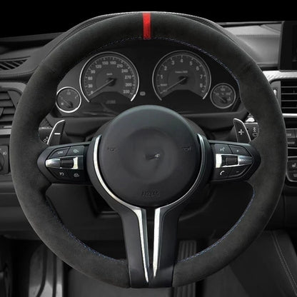 Car Steering Wheel Cover Anti-Slip  Suede Leather For BMW M Sport 1 Series F20 M135i M140i M235i M240i X1 F21 F48 X2 F39 X3 F25-EXPROTAS