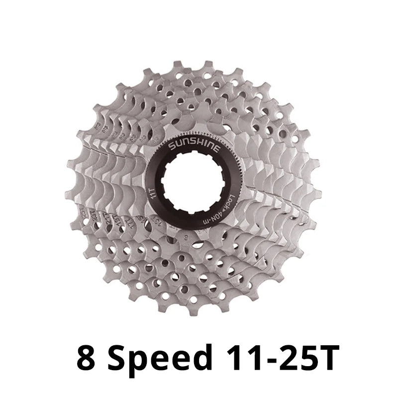SUNSHINE 8-Speed HG Cassette 11-25T to 11-42T for HG Freehub