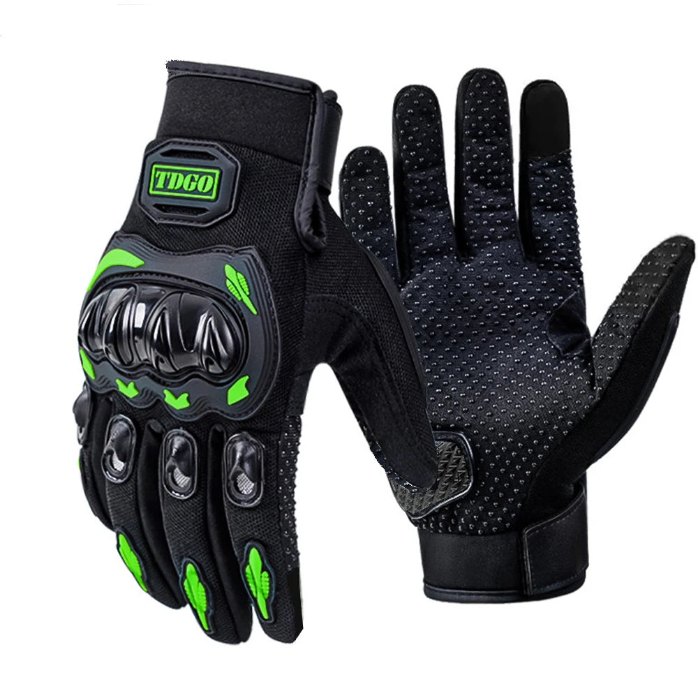 Motorcycle Full Finger Gloves Leather Riding Gear for Dirt Bike Sport
