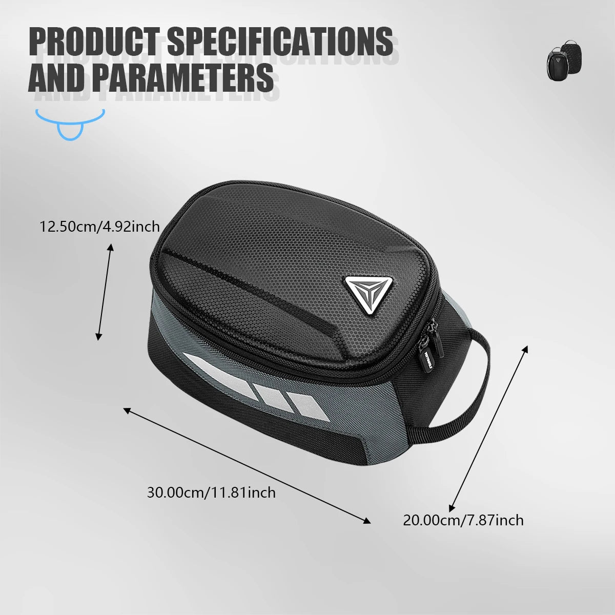 Magnetic Motorcycle Tank Bag EVA Hard Shell Motorbike Fuel Oil Tank Bag 4.5L Portable Card Phone Tool Bag Universal  Black-EXPROTAS