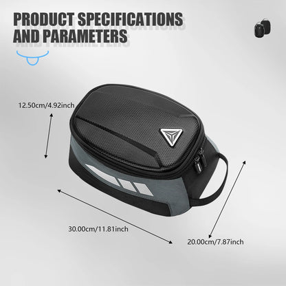 Magnetic Motorcycle Tank Bag EVA Hard Shell Motorbike Fuel Oil Tank Bag 4.5L Portable Card Phone Tool Bag Universal  Black-EXPROTAS