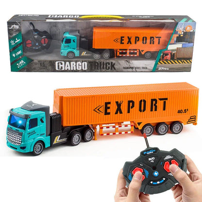 Heavy-Duty RC Truck Toy Car with Remote Control Semi-Trailer Construction Electric Vehicle Ideal Gift for Boys