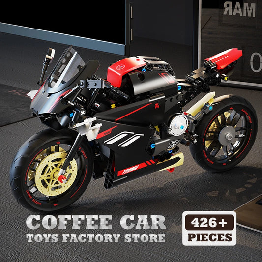 High-Tech Mecha Motorcycle Building Blocks 3D MOC Model Kit Educational Toy Gift