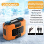 20000mAh Outdoor Portable Waist Fan Hanging Neck Fan Strong Wind with Power Bank LED Lighting for Sports Courier Outdoor Working-EXPROTAS