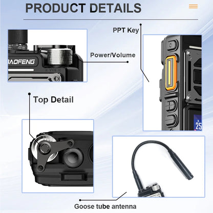 BAOFENG UV-25L Ham Radio High Powerful Tactical Walkie Talkie 50KM Four-Band Type-C 999Channel Two Way Radio BAOFENG NEW Upgrade-EXPROTAS