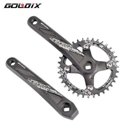 GOLDIX Square Hole MTB Crankset, Aluminum Alloy, 170/175mm, 104BCD 32-42T Narrow Wide