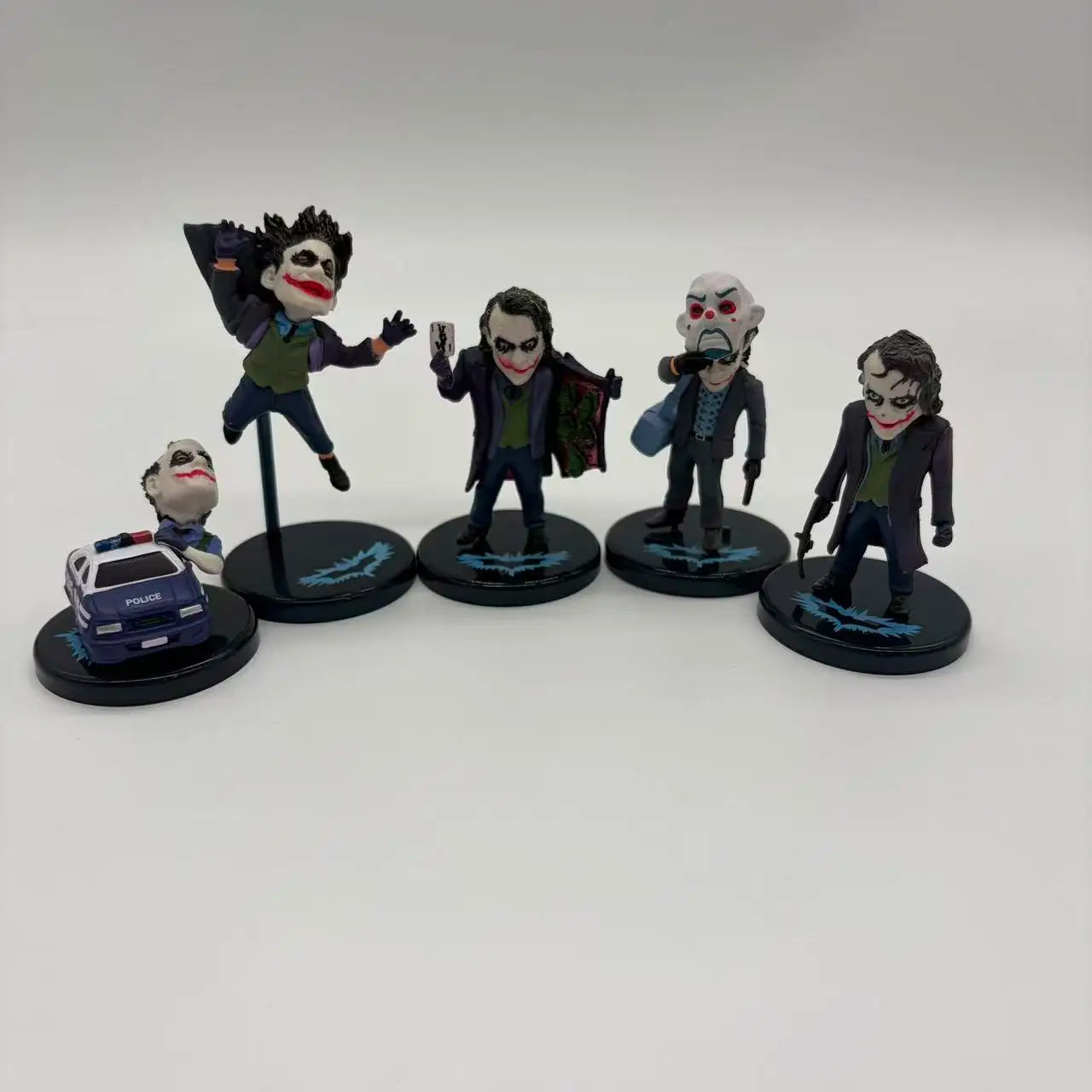 5pcs The Dark Knight Joker PVC Figure Set 6-10cm Collectible Models