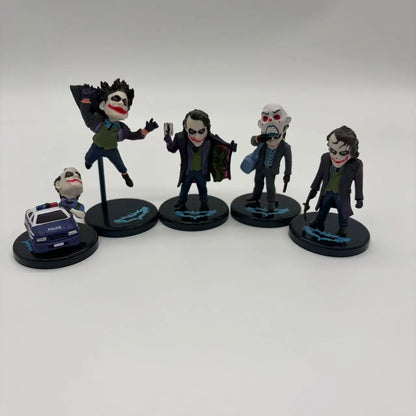 5pcs The Dark Knight Joker PVC Figure Set 6-10cm Collectible Models