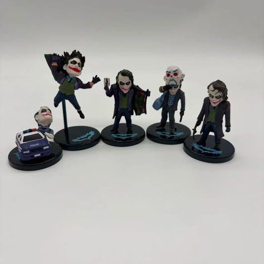 5pcs The Dark Knight Joker PVC Figure Set 6-10cm Collectible Models