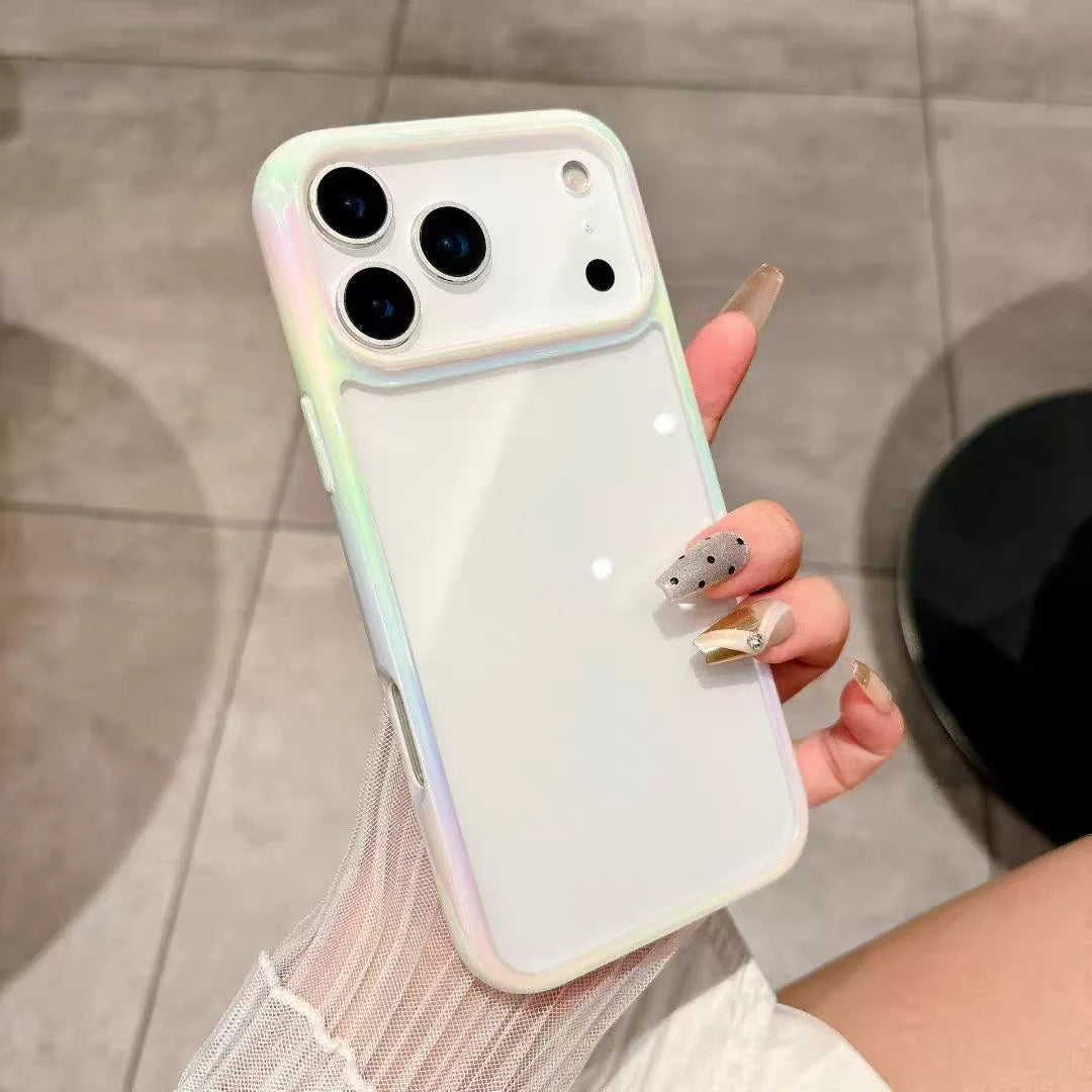 Gradient Candy Clear Case for iPhone 12-17 Air Pro Max Plus Camera Cover