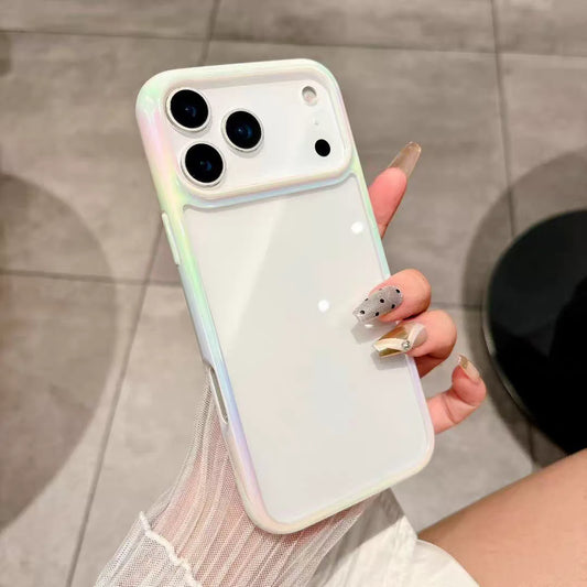 Gradient Candy Clear Case for iPhone 12-17 Air Pro Max Plus Camera Cover