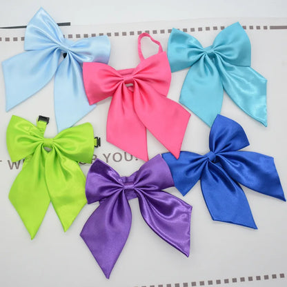 Women Butterfly Bow Ties Solid Silk Necktie Formal Accessory for Events