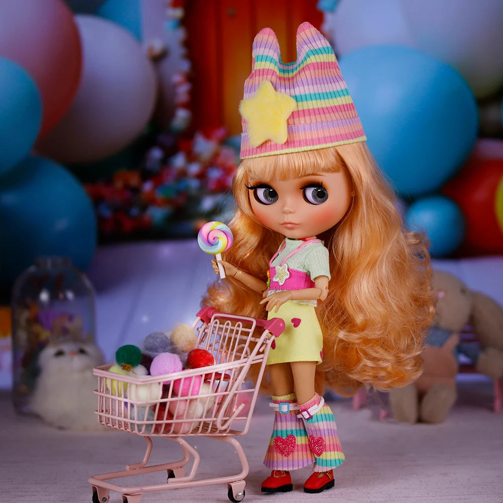 ICY DBS Blythe Doll Tan Skin Matte Face 1/6 BJD Joint Body Neo BL2240