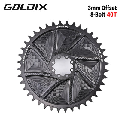 Narrow Wide Chainring 3mm Offset Goldix Direct Mount for 8Bolt Crankset