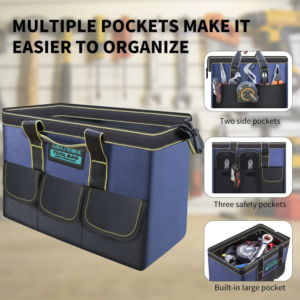 Electrician Bag 1680D Oxford Waterproof Multifunctional Storage Bags