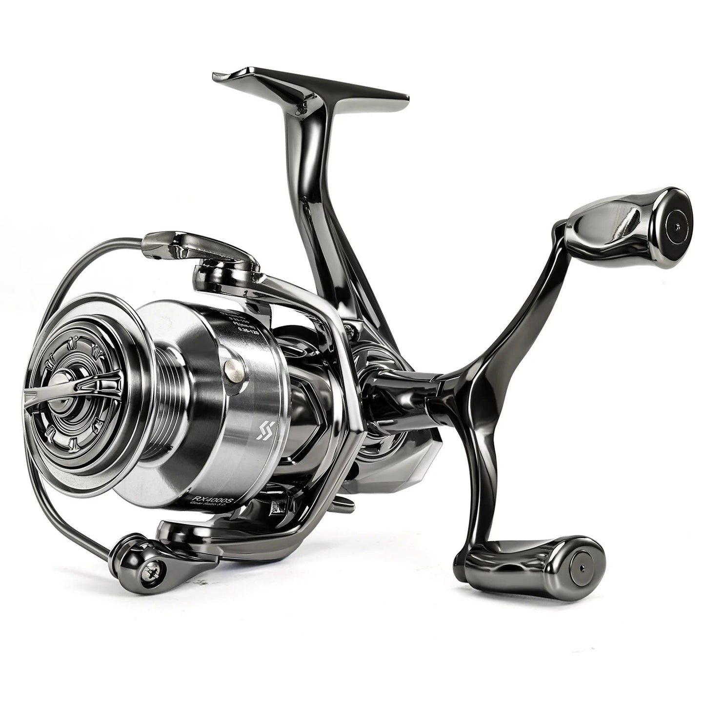 Sougayilang Spinning Fishing Reel 5.0:1 Gear Ratio 8kg Max Drag Metal Spool Foldable Double Arm Freshwater Saltwater