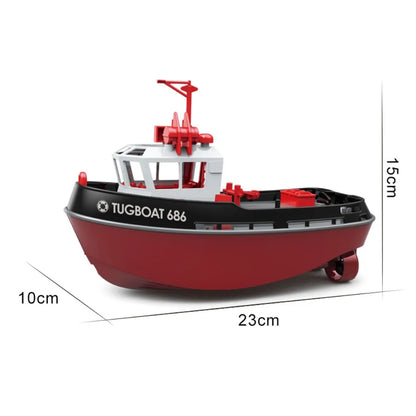 JIKEFUN 686 Rc Boat 2.4G 1/72 Powerful Dual Motor Long Range Wireless Electric Remote Control Tugboat Model  Toys for Boys Gift-EXPROTAS