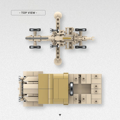 WW2 Bofors 40mm L/60 on Morris CDSW 6x4 Building Blocks Military Brick Model Gift