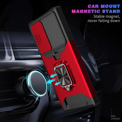 Armour Ring Phone Case for Samsung S21 S22 S23 S24 Ultra Note20 Card Slot