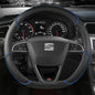 38cm Steering Wheel Cover Microfiber Leather Non-Slip Red Blue Beige Coffee
