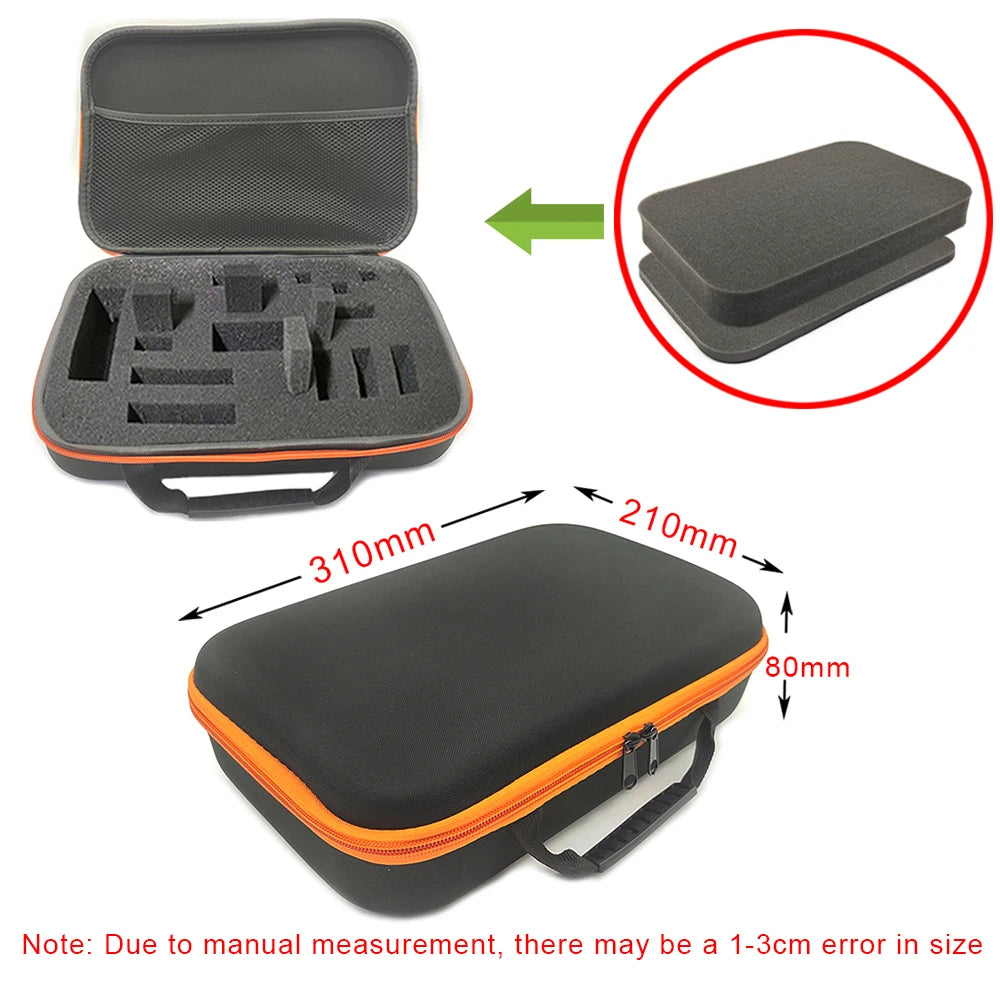DIY Foam Hard Carry Case Storage Box Travel Zipper Bag Tool Accessories Camera