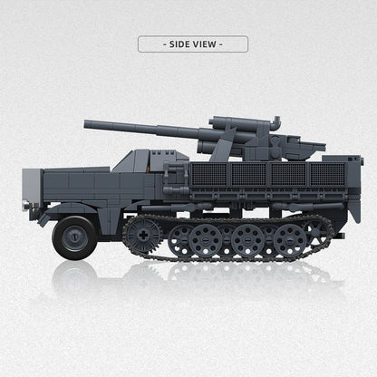 726pcs Building Block Model Military Toy Flak Tank Construction Bricks